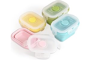 Collapsible Snack Containers with Lids for Ultimate Convenience