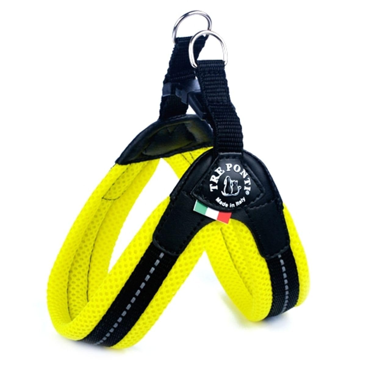 TRE PONTI Easy Fit Mesh Fix Neon Dog Harness, Size 1.5, Yellow