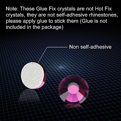 Image of Jollin Crystal Flatback Rhinestones Gems for Crafts 1.4mm SS3, Amethyst | Glue Fix, 2880pcs Glass Rhinestones for Crafting, Clothes, Tumblers, Nail Art, Shoes, Bags, Caps & Accessories Decoration