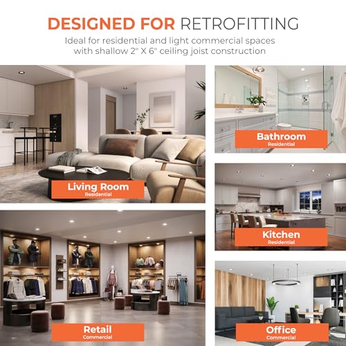 HALO 4” Shallow Remodel Recessed Lighting Housing With Quick Connect, IC-Rated, for HALO LED Trims & Modules - image 5