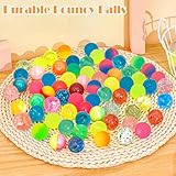 Seamart 24 Stück Flummies für Kinder 25 mm Flummis Springball Bunte Hüpfbälle und Kindergeburtstag Gummibälle Gastgeschenke