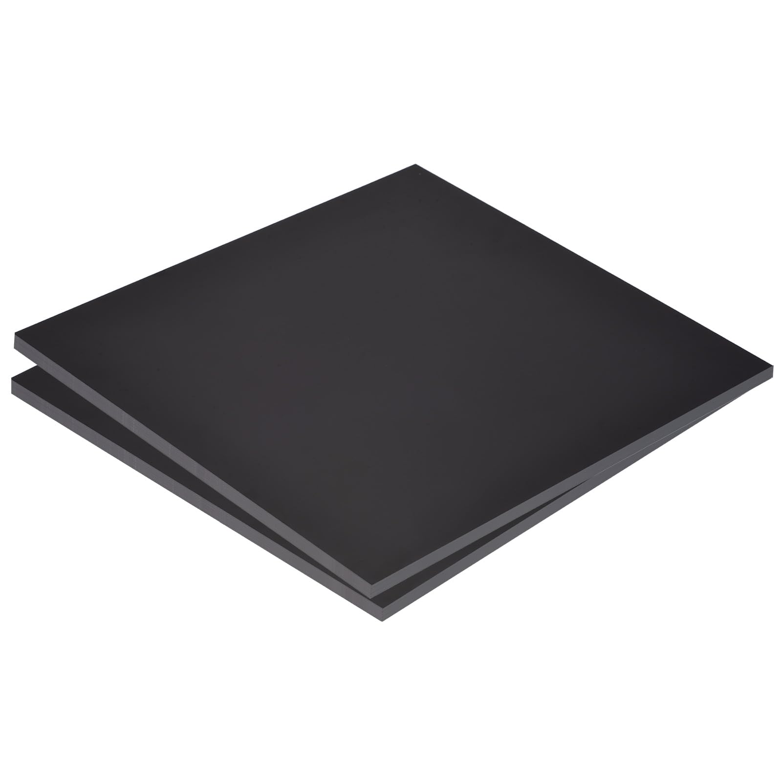 QUARKZMAN Foglio Plastica Abs 12 Pollici x 12 Pollici x 0,2 Pollici Fogli Stirene Abs per Modellismo Fai Te Pannello Nero 2Pz