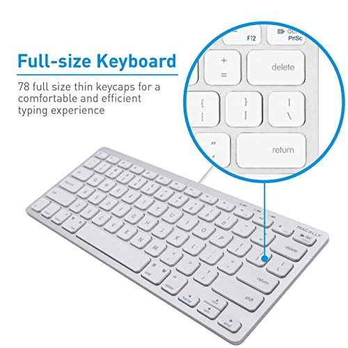 Macally Mini Keyboard and an Ergonomic Laptop Stand, Excellent MacBook Accessories