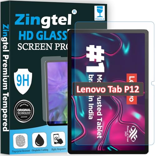 Image of Screen Guard Designed For Lenovo Tab P12 Nano Fiber Tempered Glass Screen Protector Flexible, HammerProof & Shatterproof