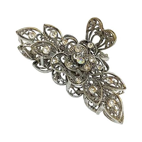 Pinzas de mandíbula de pelo Fodattm vintage diseño retro flores Cover