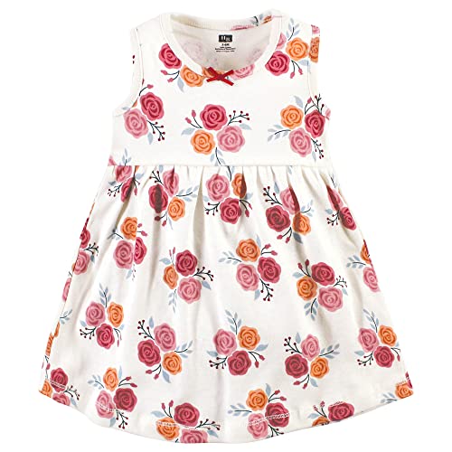 Image of Hudson Baby Girls' Cotton Dress and Cardigan Set
