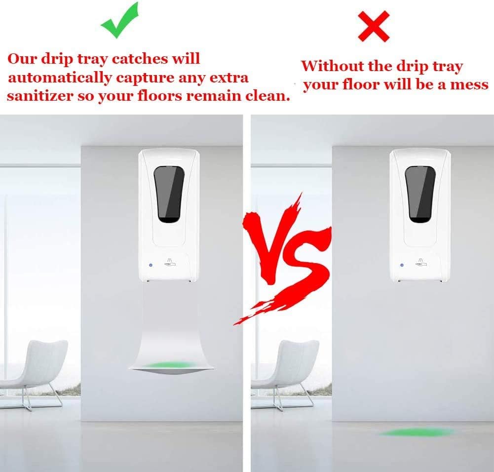 10PCS Drip Tray for Wall Mounted Soap Dispenser, Prevent Dripping and Spraying, Dispenser Stand,Soap Bracket, Water Tray，Soap Tray,Detergent Cup Holder(White)