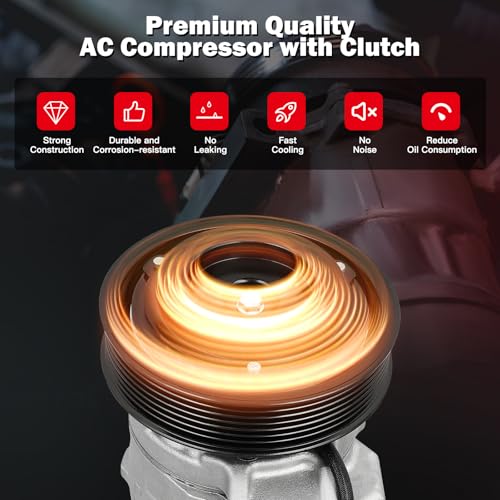 Image of AC Compressor with Clutch for Honda Accord Crosstour 2.4L 2008-2015