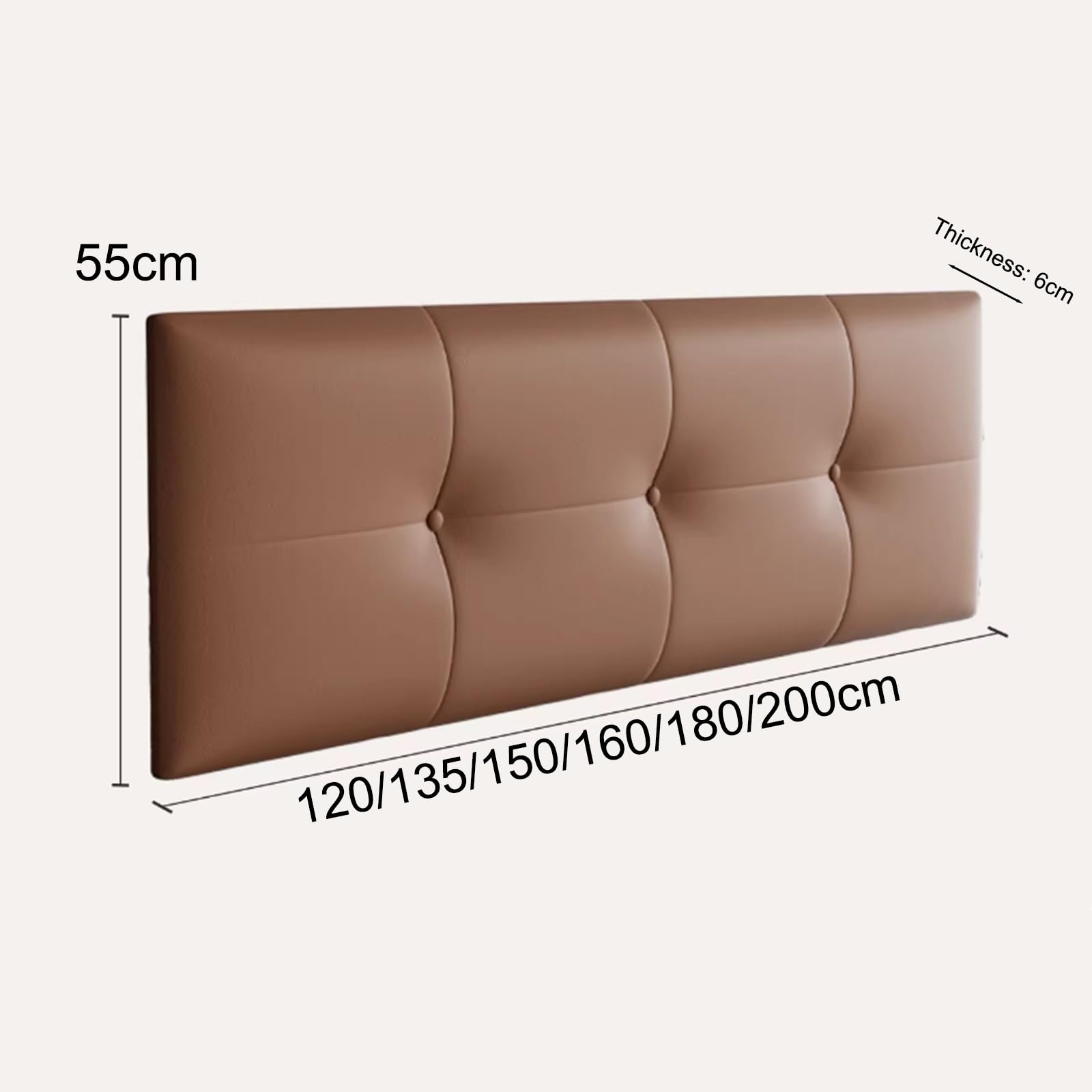 Dossier rembourré doux touffeté pour tête de lit avec housse amovible pour soutien dorsal du lit, lit simple, blanc