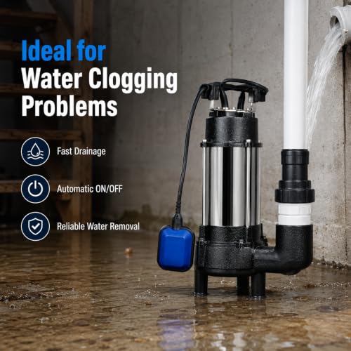 Image of V-Guard Industries Ltd Automatic, 1 Hp Single Phase, Electric Submersible Utility Drainage Water Pump (Multicolour), Corded Electric| water pump 1 hp