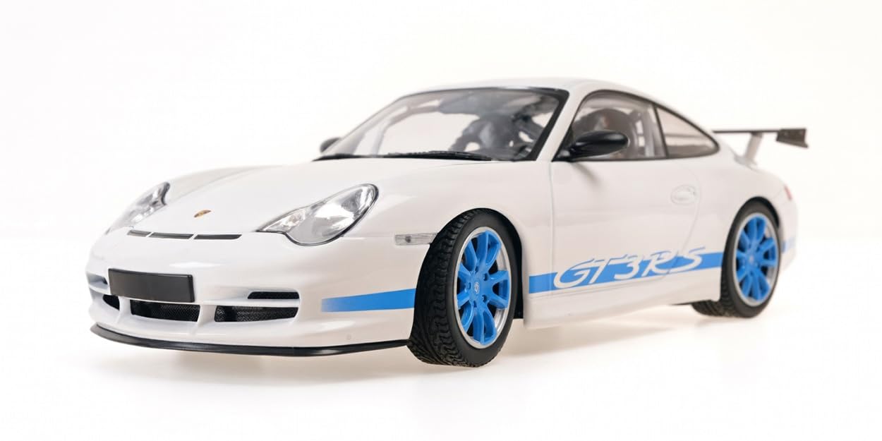 Minichamps 155062021 - Porsch. 911 GT3 RS White with Blue Stripes 2002 - Maßstab 1/18 - Modellauto