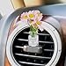 HJZHII 3PCS Mini Daisy Flowers Car Accessories, Plastic Dashboard Flower Decorations Aesthetic Decors Mini Flowers Bouquet Cars Decor for Car Truck Home Interior Rearview Mirror Decor Gift Women Girl