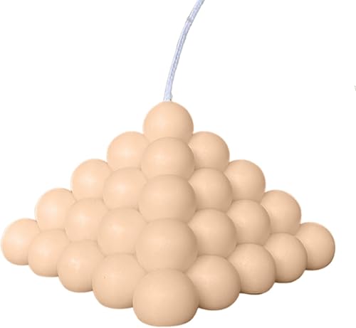 SPacio - Pirámide de burbujas de vela - Vela decorativa - Bolas piramidales de cinco capas de cera de soja - Tipo pirámide de forma - Tamaño 4.7 x