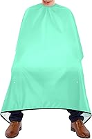 Vista 2 de Peacock Blue Barber Cape and Apron, Polyester Hair Cutting Cape, Hair Dye Cape Women
