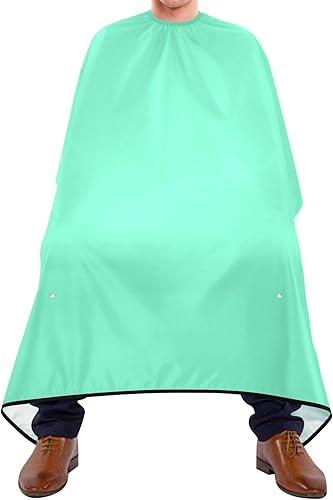 Miniatura 2 de Peacock Blue Barber Cape and Apron, Polyester Hair Cutting Cape, Hair Dye Cape Women