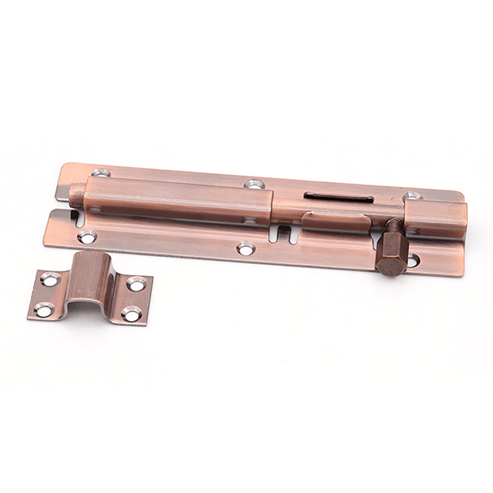 Cgjsefh Red Patina Door Latch, 304 Stainless Steel Barrel Door Lock Latch Bolt Slide Hardware For Garden Gate Shed Window(,6In)