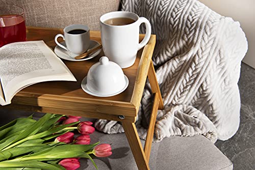 Excelsa Eco Living Folding Bed Tray, Bamboo, Brown - Image 3