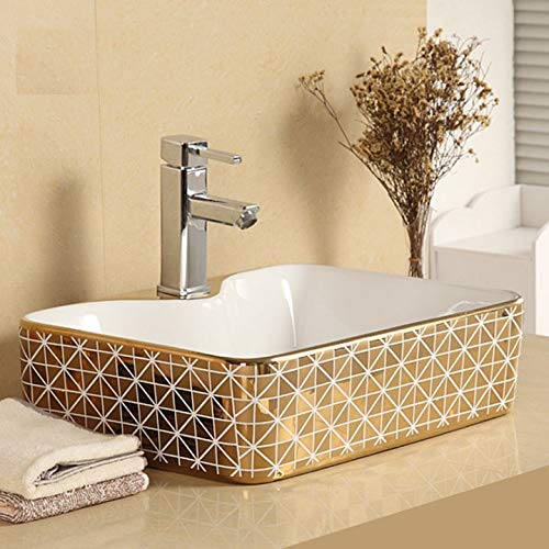 Image of InArt Wash Basin, Gold, Glossy Finish
