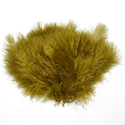 The Fly Fishing Place Fly Tying Materials - Select Woolly Bugger Marabou Master Pack - 4 Colors - Yellow Brown Olive Black
