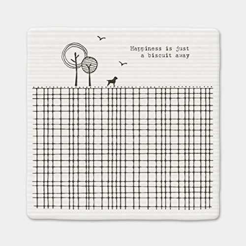 East India Posavasos Cuadrado u00abHappiness Is Just A Biscuit Awayu00bb