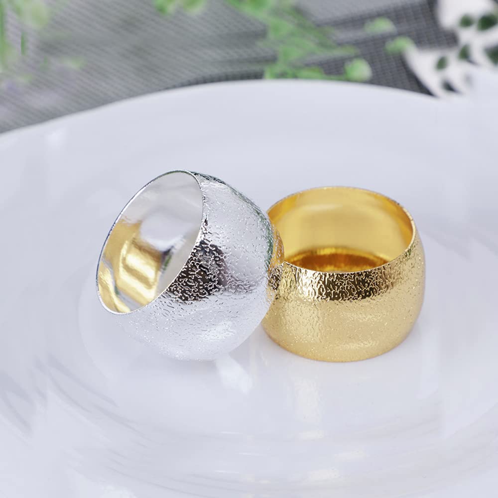 Produktbild von Tischdeko Weihnachten Hochzeit 12 Stück Serviettenringe Silber - Metall Serviettenschnallen Für Tischdeko | Hochzeit, Weihnachten Metall Serviettenringe Tischdekoration