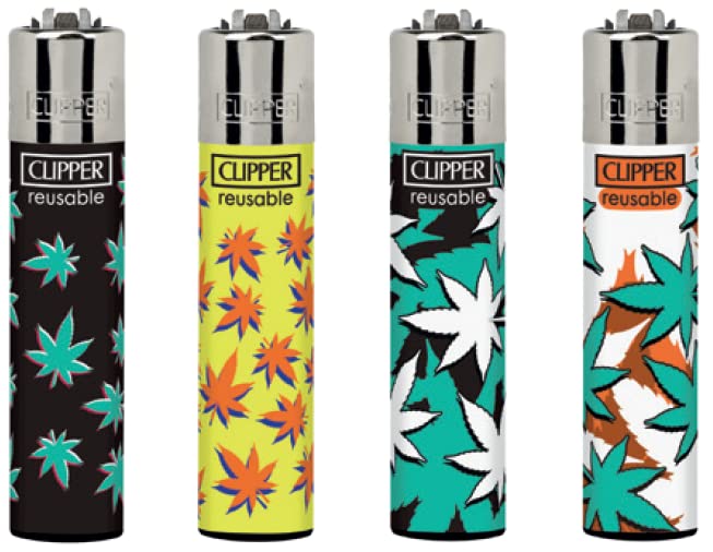 4 X CLIPPER LIGHTERS (GRAFITTIE SKULLS)