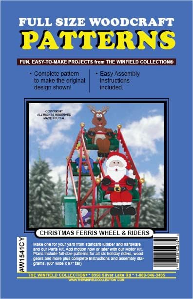 Christmas Ferris Wheel and Riders Woodworking Project Plan