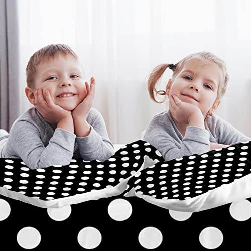 Unicey Polka Dot Black And White Pattern Bedding Duvet Cover Set 3D Printed Design Black Boys Girls Bedding Sets King 1 Duvet Cover 2 Pillowcases, (No Comforter) #TOP1