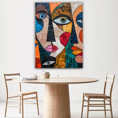Tableau decoration murale abstraite 40x60cm encadrée pour salon