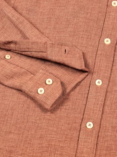 Image of Thomas Scott Men's | Solid | Textured Fabric | Full Sleeve | Slim Fit | Polyester-Blend | Spread Collar | Casual Shirt