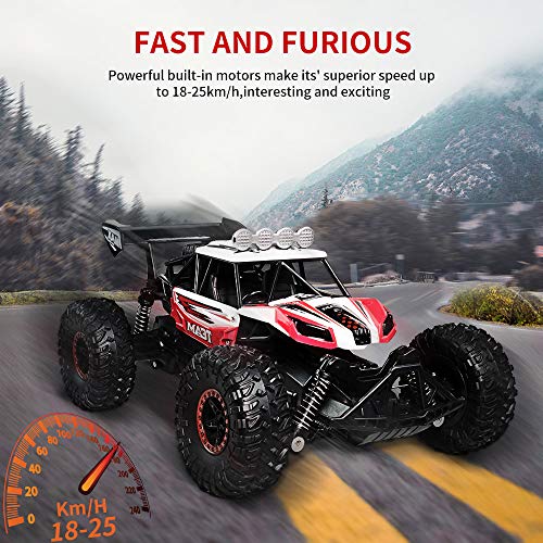 RC Cars Toy, Remote Control Car 1:14 High Speed 25km/h 2WD Off Road Racing Trunk All Terrain Electric Toy RC Monster Vehicle Car Crawler for 3 4 5 6 7 8 Years Old Gift