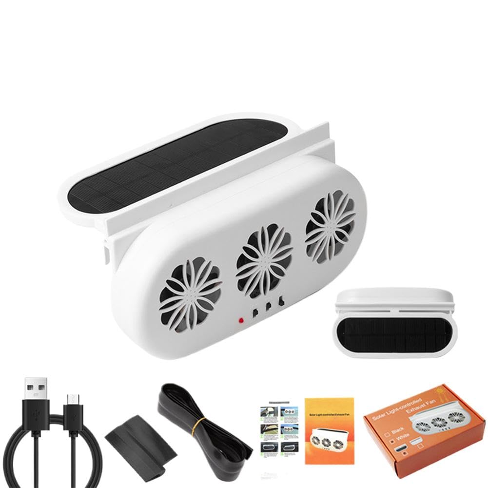 Ventilateur solaire voiture extracteur air auto anti chaleur fenêtre