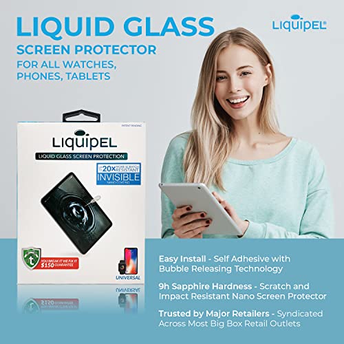 Liquipel Liquid Glass Screen Protector For Apple Watch, Smartphones, And Tablets - 150 Dollar Protection Plan Included - Nano Liquid Phone Screen Protector For Cell Phones, - Increased Impact And Scratch Protection (Tablets) #TOP1
