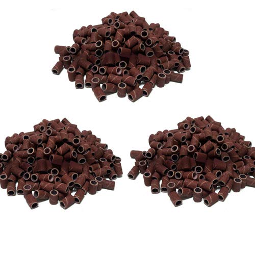 Mosichi 100 Pcs Sanding Band Grinding Rings Sanding Band Drill File Machine Bits Grinding Ring Nail Art DIY Tool Set 180