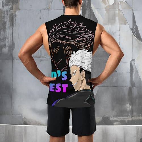 Image of Zhyaj Summer Tanks Top for Men Flag Graphic Print Sleeveless Shirts Casual Working Out Vest T-Shirts Loose-Fit Men's Tank