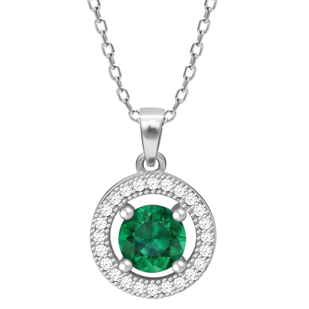 GIVA 925 Silver Forest Green Shining Halo Pendant With Link Chain | Gifts for Girlfriend, Gifts for Women and Girls |With Certificate of Authenticity and 925 Stamp | 6 Month Warranty* (B09MFYY5RF) Amazon Price History, Amazon Price Tracker