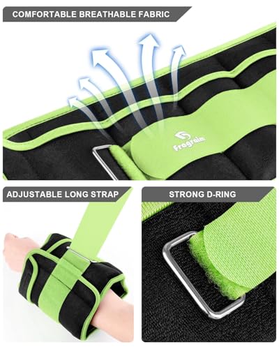 Image of Fragraim Adjustable Ankle Weights 1-3 /4 /5 /6 /8 /10 /12 /15 /20 LBS Pair with Removable Weight for Jogging, Gymnastics, Aerobics, Physical Therapy