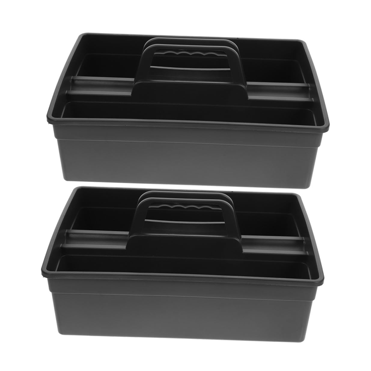 Panier en plastique portable HEMOTON lot de 2 avec compartiments multilayers