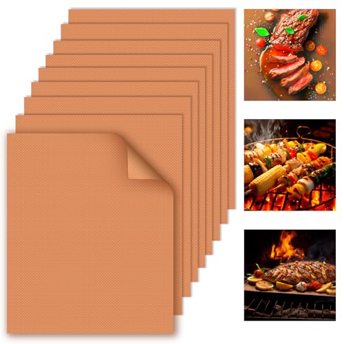 WIBIMEN Copper Grill Mats (9pcs)
