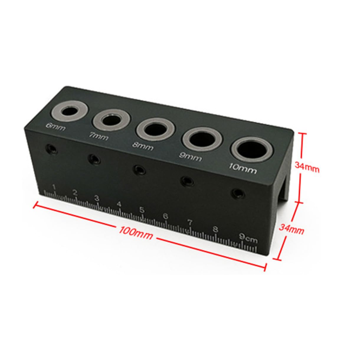 HOMSFOU Punzón para Perforar Madera con Guía de Perforación de Aleación de Aluminio, Localizador Preciso para Carpintería y Mejora la Calidad en Bricolaje
