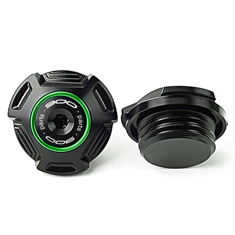 Per KAWASAKI Z900 Z 900 2017-2025 Copertura in alluminio per moto accessori anteriore posteriore del serbatoio del liquido freni tappo di riempimento dell'olio motore protettore (Verde)