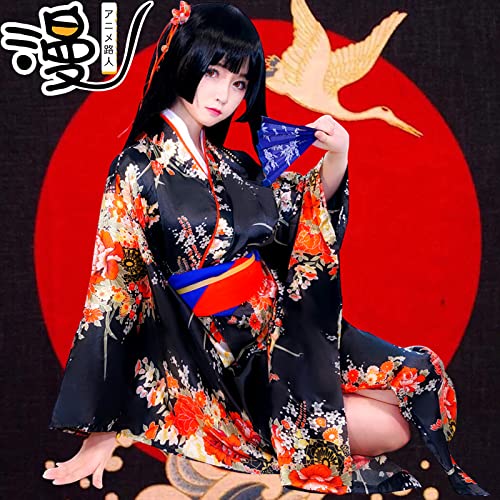 Amazon.co.jp: 地獄少女 阎魔爱 和服 コスプレ衣装 着物 cosplay (女性