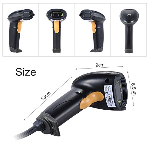 USB Wired Scanner Leitor Handheld 1D Barcode código de barras para o Armazém Supermercado Biblioteca