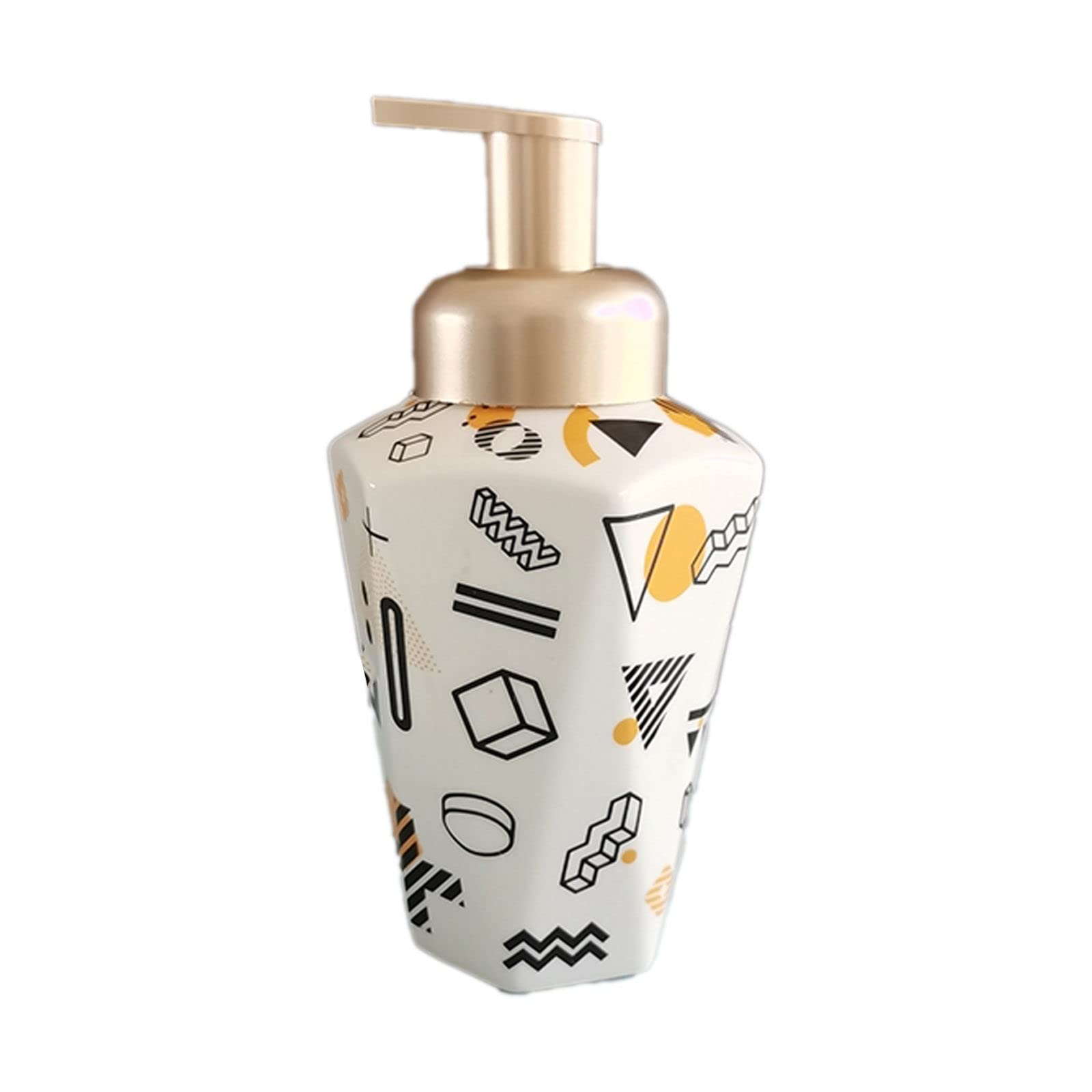 soap dispenser, Soap Dispenser,/Ceramic Foaming, 12oz Foam With Gold Pump, Hand, For Barthroom Kitchen-pink-340ml/12oz