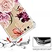 Huawei Mate SE Case,Huawei Honor 7X Case with Flower,LUOLNH Slim Shockproof Clear Floral Pattern Soft Flexible TPU Back Cover for Huawei Honor 7X (2017)/Mate SE(Purple)