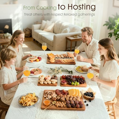 Save 41% on Astercook Bamboo Cutting Board Set with Storage Stand - Image 6