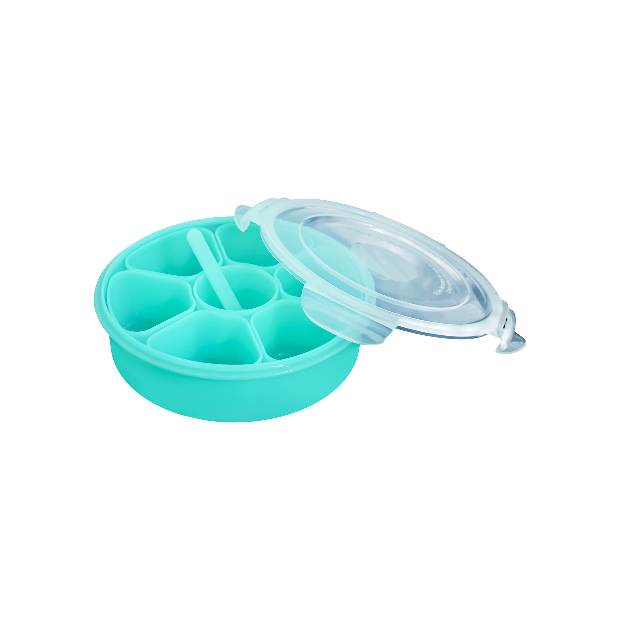 GALOOF Plastic 7 Section Round Masala Box For Kitchen | Multipurpose Microwave safe Spice Container Set/Puri Dabba With Airtight Lid And Spoon (GREEN) (B0B4KHYC5P) Amazon Price History, Amazon Price Tracker