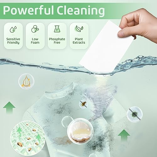 Poesie Laundry Detergent Sheets Detergent Fragrance Free Plastic-Free Precut Zero Waste 160 Sheets Eco-Friendly Liquidless Washing Sheets For Home Dorm Travel Camping Hiking He Clean Save Space Portable #TOP3