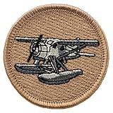 DHC-2 Beaver Seaplane Patrol Patch - 2' Diameter Round Embroidered Patch (Hook-Fastener)