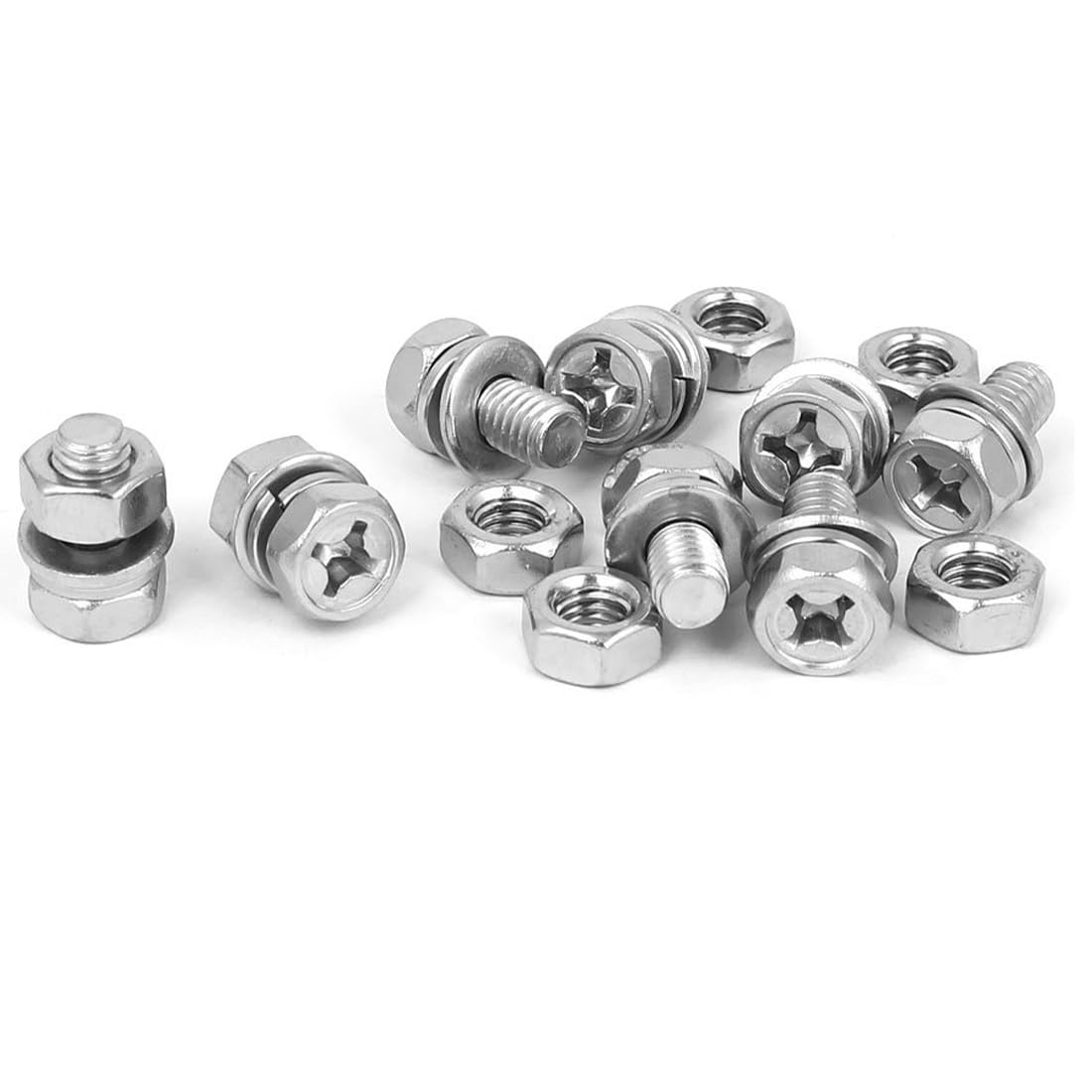 TA-VIGOR M6 x 12mm Stainless Steel Hex Head Bolts Nuts Washers Set